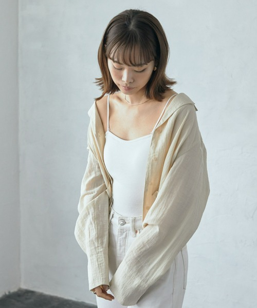 ECRIRE（エクリール）の「ｶｯﾌﾟ入りｲﾝﾅｰｷｬﾐ（キャミソール・レディース・ブラック/ブラウン/オフホワイト・フリー）」の8枚目の写真