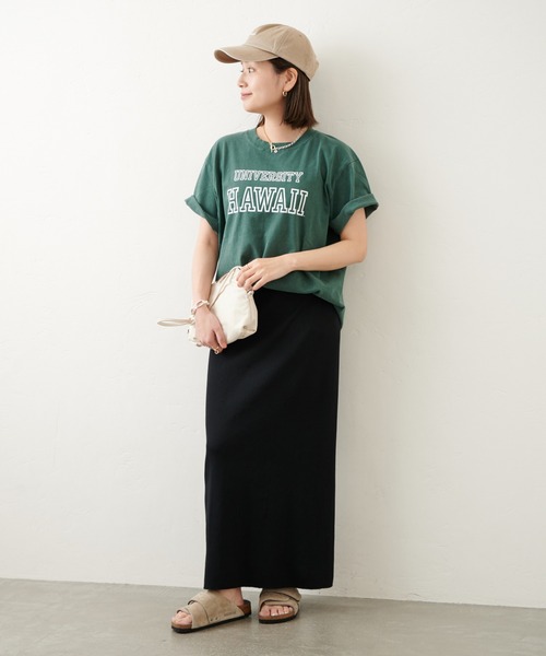 JOURNAL STANDARD（ジャーナルスタンダード）の「カレッジロゴTシャツ（Tシャツ/カットソー・レディース・ホワイト/ネイビー/グリーン・FREE）」の5枚目の写真