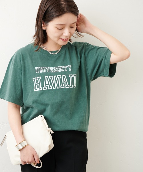 JOURNAL STANDARD（ジャーナルスタンダード）の「カレッジロゴTシャツ（Tシャツ/カットソー・レディース・ホワイト/ネイビー/グリーン・FREE）」の11枚目の写真