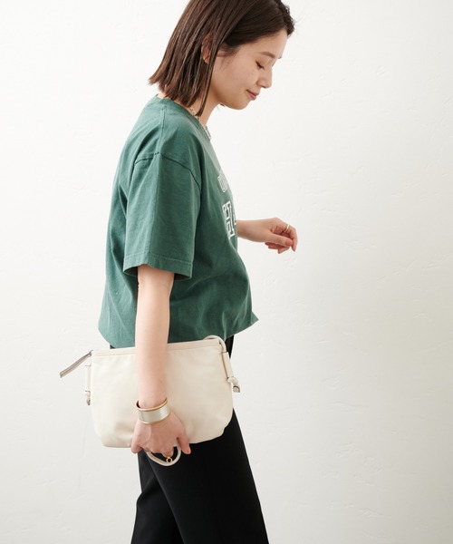 JOURNAL STANDARD（ジャーナルスタンダード）の「カレッジロゴTシャツ（Tシャツ/カットソー・レディース・ホワイト/ネイビー/グリーン・FREE）」の9枚目の写真