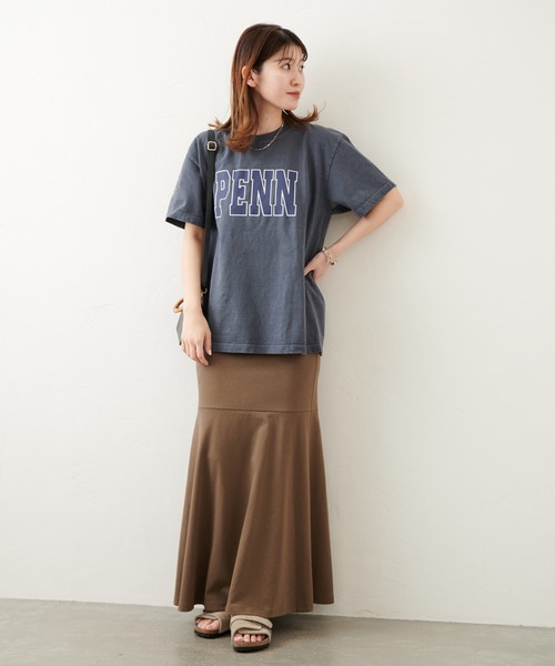JOURNAL STANDARD（ジャーナルスタンダード）の「カレッジロゴTシャツ（Tシャツ/カットソー・レディース・ホワイト/ネイビー/グリーン・FREE）」の12枚目の写真