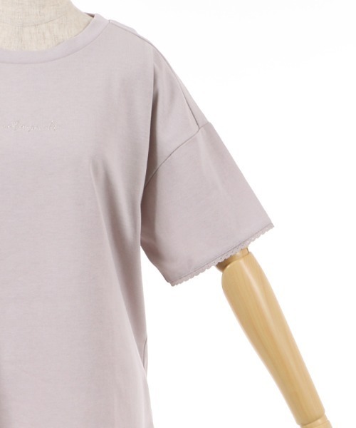 axes femme(アクシーズファム)の「ラメ刺繍ロゴTシャツ(Tシャツ/カットソー・レディース・キナリ/チャコール/グレイッシュベージュ/ブルー・FREE)」の20枚目の写真