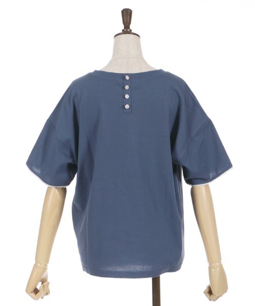 axes femme(アクシーズファム)の「ラメ刺繍ロゴTシャツ(Tシャツ/カットソー・レディース・キナリ/チャコール/グレイッシュベージュ/ブルー・FREE)」の17枚目の写真