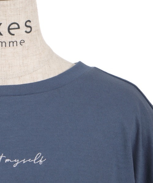 axes femme(アクシーズファム)の「ラメ刺繍ロゴTシャツ(Tシャツ/カットソー・レディース・キナリ/チャコール/グレイッシュベージュ/ブルー・FREE)」の14枚目の写真