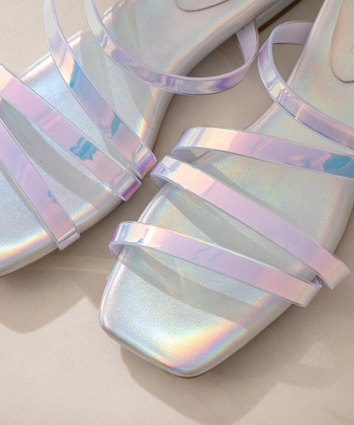 OLIVE des OLIVE（オリーブデオリーブ）の「PVCチューブサンダル（サンダル・レディース・オフホワイト/マルチ・SMALL/MEDIUM/LARGE）」の5枚目の写真