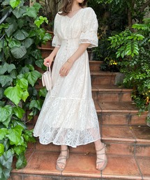 one after another NICE CLAUP | 結婚式や大切なシーンにもおすすめ　WEB限定ロングワンピ―ス(ワンピース)