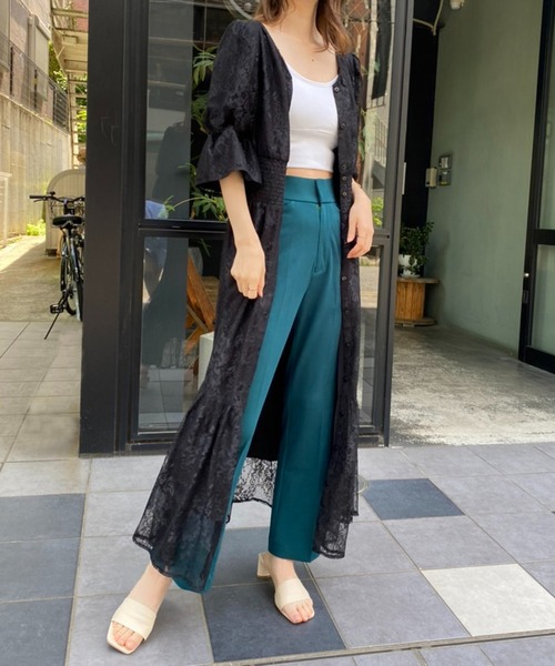 one after another NICE CLAUP(ワンアフターアナザーナイスクラップ)の「結婚式や大切なシーンにもおすすめ WEB限定ロングワンピ―ス(ワンピース・レディース・ブラック/ホワイト系その他/アイボリー/カーキ・FREE)」の20枚目の写真