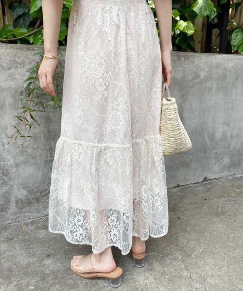 one after another NICE CLAUP(ワンアフターアナザーナイスクラップ)の「結婚式や大切なシーンにもおすすめ WEB限定ロングワンピ―ス(ワンピース・レディース・ブラック/ホワイト系その他/アイボリー/カーキ・FREE)」の9枚目の写真