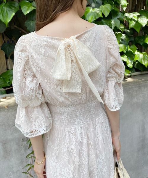 one after another NICE CLAUP(ワンアフターアナザーナイスクラップ)の「結婚式や大切なシーンにもおすすめ WEB限定ロングワンピ―ス(ワンピース・レディース・ブラック/ホワイト系その他/アイボリー/カーキ・FREE)」の7枚目の写真