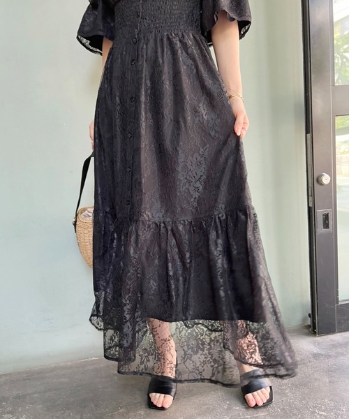 one after another NICE CLAUP(ワンアフターアナザーナイスクラップ)の「結婚式や大切なシーンにもおすすめ WEB限定ロングワンピ―ス(ワンピース・レディース・ブラック/ホワイト系その他/アイボリー/カーキ・FREE)」の18枚目の写真