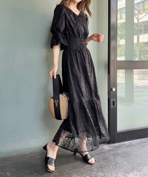 one after another NICE CLAUP(ワンアフターアナザーナイスクラップ)の「結婚式や大切なシーンにもおすすめ WEB限定ロングワンピ―ス(ワンピース・レディース・ブラック/ホワイト系その他/アイボリー/カーキ・FREE)」の14枚目の写真