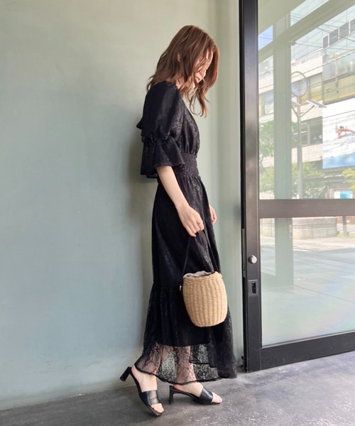 one after another NICE CLAUP(ワンアフターアナザーナイスクラップ)の「結婚式や大切なシーンにもおすすめ WEB限定ロングワンピ―ス(ワンピース・レディース・ブラック/ホワイト系その他/アイボリー/カーキ・FREE)」の12枚目の写真
