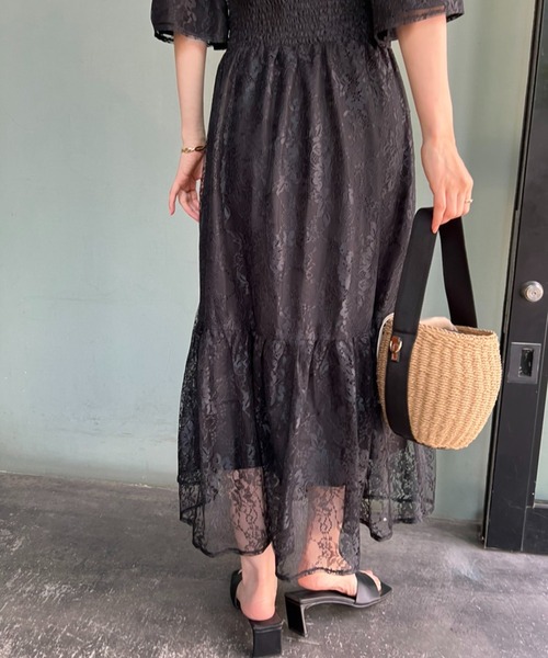 one after another NICE CLAUP(ワンアフターアナザーナイスクラップ)の「結婚式や大切なシーンにもおすすめ WEB限定ロングワンピ―ス(ワンピース・レディース・ブラック/ホワイト系その他/アイボリー/カーキ・FREE)」の19枚目の写真