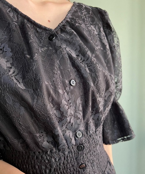 one after another NICE CLAUP(ワンアフターアナザーナイスクラップ)の「結婚式や大切なシーンにもおすすめ WEB限定ロングワンピ―ス(ワンピース・レディース・ブラック/ホワイト系その他/アイボリー/カーキ・FREE)」の15枚目の写真
