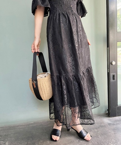 one after another NICE CLAUP(ワンアフターアナザーナイスクラップ)の「結婚式や大切なシーンにもおすすめ WEB限定ロングワンピ―ス(ワンピース・レディース・ブラック/ホワイト系その他/アイボリー/カーキ・FREE)」の17枚目の写真