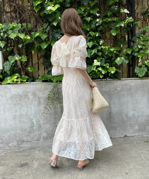 one after another NICE CLAUP(ワンアフターアナザーナイスクラップ)の「結婚式や大切なシーンにもおすすめ WEB限定ロングワンピ―ス(ワンピース・レディース・ブラック/ホワイト系その他/アイボリー/カーキ・FREE)」の5枚目の写真