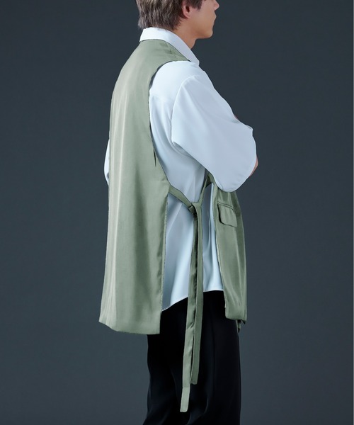 Ellno Loset（エルノロゼット）の「ポリトロノーカラージレ/セットアップ対応（ベスト・メンズ・ブラック/ライトグリーン・MEDIUM/LARGE）」の14枚目の写真