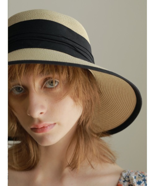 AMAIL（アマイル）の「Mature tape hat（ハット・レディース・ブラック/サックスブルー/ベージュ・FREE）」の11枚目の写真