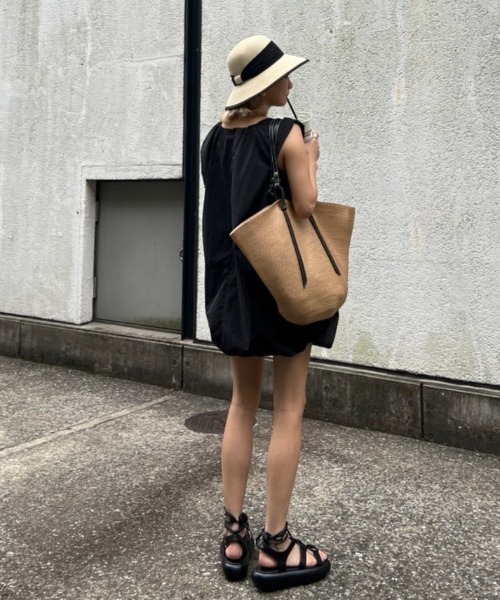 AMAIL（アマイル）の「Mature tape hat（ハット・レディース・ブラック/サックスブルー/ベージュ・FREE）」の19枚目の写真