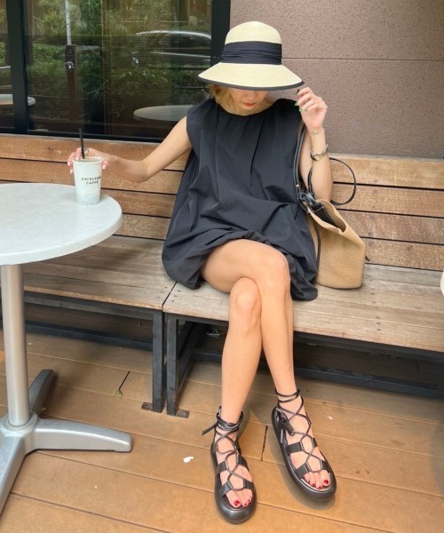 AMAIL（アマイル）の「Mature tape hat（ハット・レディース・ブラック/サックスブルー/ベージュ・FREE）」の20枚目の写真