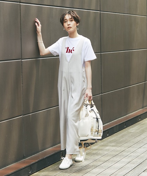 un dix cors（アンディコール）の「トレンドライクなロゴプリント　CheriフロッキーTシャツ（Tシャツ/カットソー・レディース・ホワイト/チャコールグレー/ホワイト系その他・FREE）」の12枚目の写真