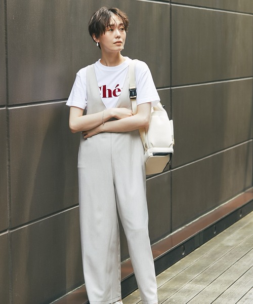 un dix cors（アンディコール）の「トレンドライクなロゴプリント　CheriフロッキーTシャツ（Tシャツ/カットソー・レディース・ホワイト/チャコールグレー/ホワイト系その他・FREE）」の13枚目の写真