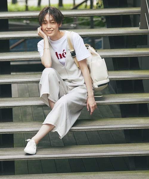 un dix cors（アンディコール）の「トレンドライクなロゴプリント　CheriフロッキーTシャツ（Tシャツ/カットソー・レディース・ホワイト/チャコールグレー/ホワイト系その他・FREE）」の15枚目の写真