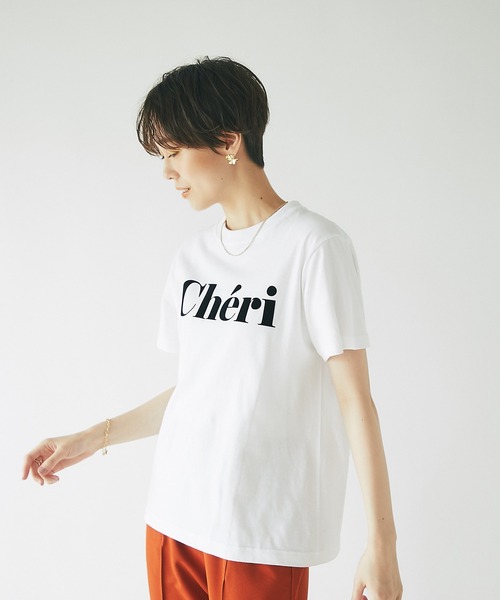 un dix cors（アンディコール）の「トレンドライクなロゴプリント　CheriフロッキーTシャツ（Tシャツ/カットソー・レディース・ホワイト/チャコールグレー/ホワイト系その他・FREE）」の17枚目の写真