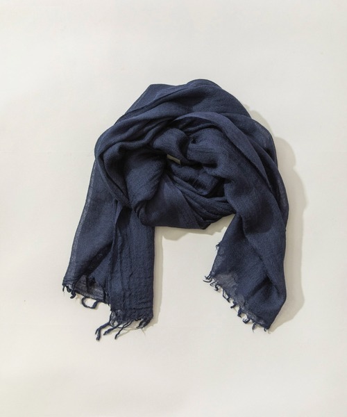 Munich（ミューニック）の「ウールガーゼストール（ストール/ショール・レディース・ブラック/ベージュ/ネイビー/グレー/グリーン/ボルドー・FREE）」の5枚目の写真