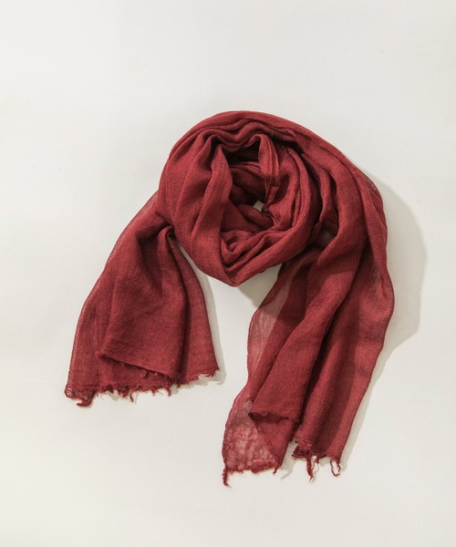 Munich（ミューニック）の「ウールガーゼストール（ストール/ショール・レディース・ブラック/ベージュ/ネイビー/グレー/グリーン/ボルドー・FREE）」の6枚目の写真