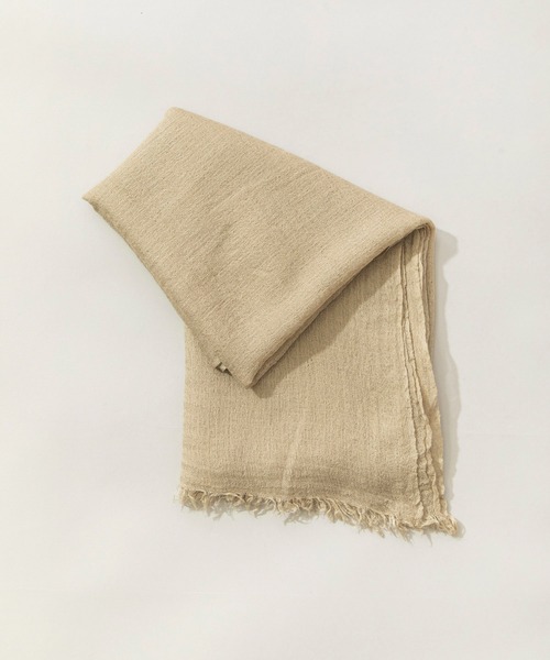 Munich（ミューニック）の「ウールガーゼストール（ストール/ショール・レディース・ブラック/ベージュ/ネイビー/グレー/グリーン/ボルドー・FREE）」の12枚目の写真