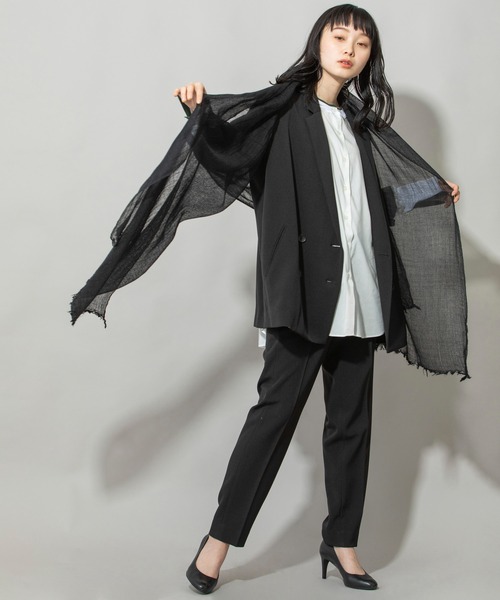 Munich（ミューニック）の「ウールガーゼストール（ストール/ショール・レディース・ブラック/ベージュ/ネイビー/グレー/グリーン/ボルドー・FREE）」の20枚目の写真