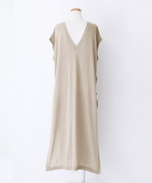 osharewalker（オシャレウォーカー）の「【廃盤】『前後2wayサイドリボンロングニットベスト』（ベスト・レディース・ブラック/ベージュ・FREE）」の20枚目の写真