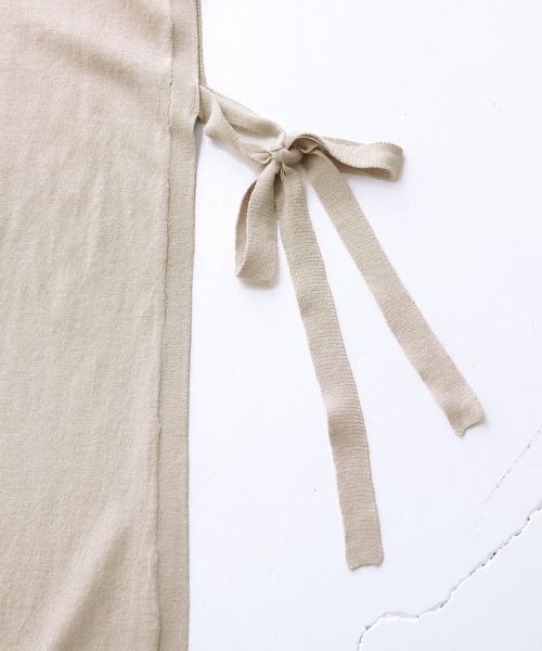 osharewalker（オシャレウォーカー）の「【廃盤】『前後2wayサイドリボンロングニットベスト』（ベスト・レディース・ブラック/ベージュ・FREE）」の22枚目の写真