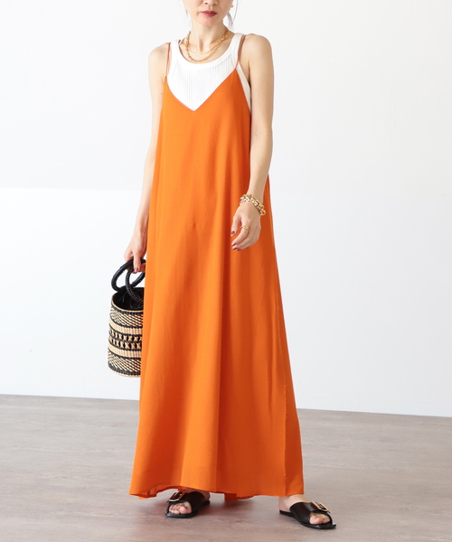 VERMEIL par iena（ヴェルメイユパーイエナ）の「【ESLOW/エスロー】AMERICAN SLEEVE タンクトップ◆（タンクトップ・レディース・ブラック/グリーン・FREE）」の3枚目の写真