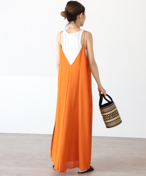 VERMEIL par iena（ヴェルメイユパーイエナ）の「【ESLOW/エスロー】AMERICAN SLEEVE タンクトップ◆（タンクトップ・レディース・ブラック/グリーン・FREE）」の4枚目の写真