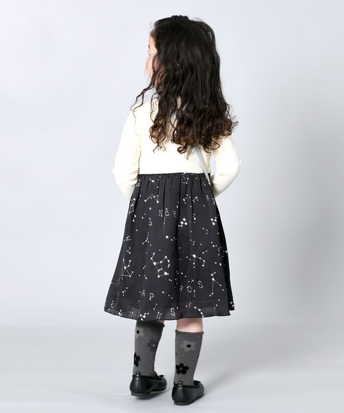 trois lapins kp(トロワラパンケーピー)の「シフォンワンピース(110~130cm)(ワンピース・キッズ・ブラック・110cm/120cm/130cm)」の4枚目の写真