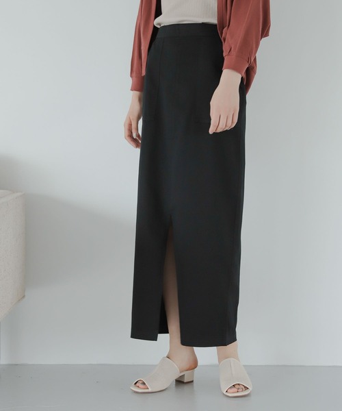 LAKOLE（ラコレ）の「フロントスリットナロースカート / 345991（スカート・レディース・ブラック/ブラウン・SMALL/MEDIUM）」の2枚目の写真