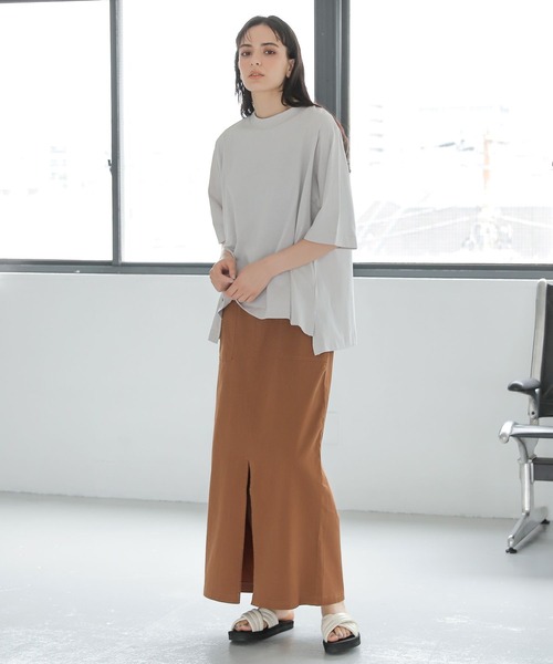 LAKOLE（ラコレ）の「フロントスリットナロースカート / 345991（スカート・レディース・ブラック/ブラウン・SMALL/MEDIUM）」の9枚目の写真