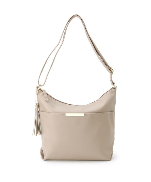 SHOO・LA・RUE（シューラルー）の「◆ダブルフェイスショルダーバッグ（ショルダーバッグ・レディース・アイボリー/グレー/ブラック/ダークブラウン/レッド系1/サックスブルー・00）」の4枚目の写真