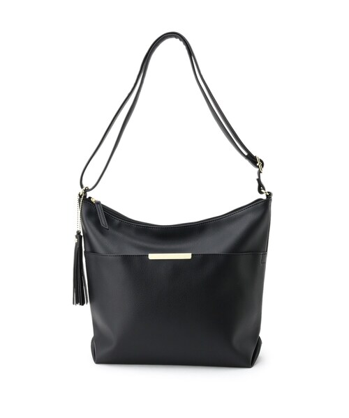 SHOO・LA・RUE（シューラルー）の「◆ダブルフェイスショルダーバッグ（ショルダーバッグ・レディース・アイボリー/グレー/ブラック/ダークブラウン/レッド系1/サックスブルー・00）」の3枚目の写真