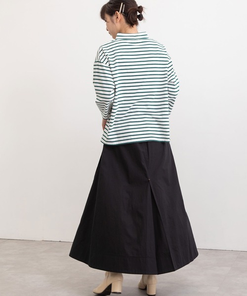 POU DOU DOU(プードゥドゥ)の「クラシックパターンボトルネックTee(Tシャツ/カットソー・レディース・キナリ/ブラック/オレンジ/グリーン・3)」の16枚目の写真