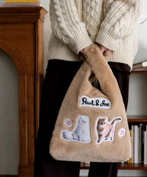 PAUL & JOE ACCESSOIRES（ポールアンドジョーアクセソワ）の「PAUL & JOE ACCESSOIRES (ポール＆ジョーアクセソワ) 手提げバッグ　トートバッグ ファー・キャット PJA-B686 ポールアンドジョー（トートバッグ）」
