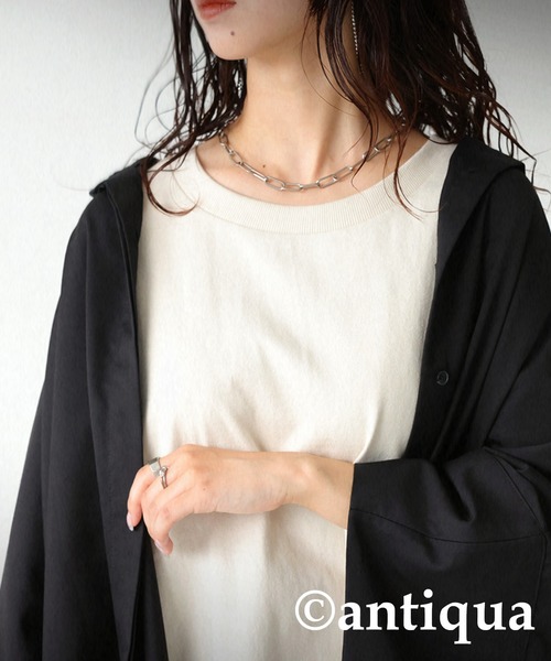 antiqua（アンティカ）の「モード感高まる！オーバーサイズポンチョ（ポンチョ・レディース・ブラック/杢グレー・FREE）」の9枚目の写真
