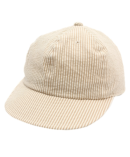 HUNTISM（ハンティズム）の「【HUNTISM】Stripe Cap / MADE IN JAPAN（ハット・メンズ・ブラック/ベージュ/レッド・ONE SIZE）」の3枚目の写真