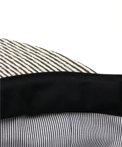 HUNTISM（ハンティズム）の「【HUNTISM】Stripe Cap / MADE IN JAPAN（ハット・メンズ・ブラック/ベージュ/レッド・ONE SIZE）」の10枚目の写真