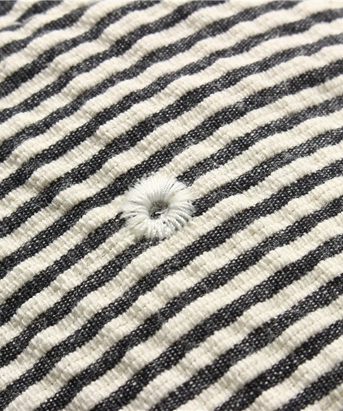 HUNTISM（ハンティズム）の「【HUNTISM】Stripe Cap / MADE IN JAPAN（ハット・メンズ・ブラック/ベージュ/レッド・ONE SIZE）」の11枚目の写真