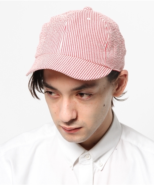HUNTISM（ハンティズム）の「【HUNTISM】Stripe Cap / MADE IN JAPAN（ハット・メンズ・ブラック/ベージュ/レッド・ONE SIZE）」の4枚目の写真