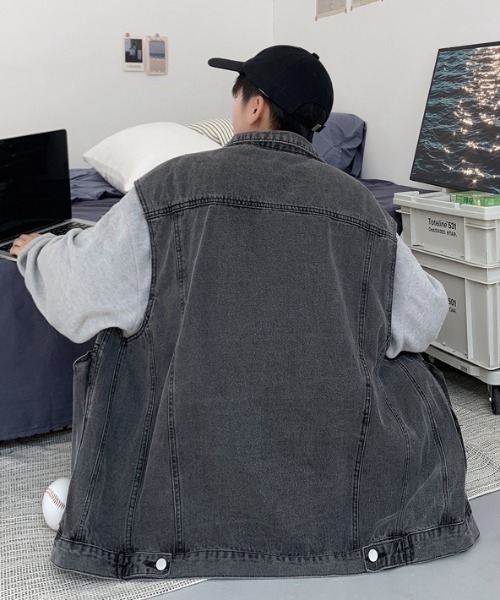 MGV(エムジーヴィー)の「ビッグシルエットデニムベスト(ベスト・メンズ・ブラック/ブルー・LARGE/X-LARGE/MEDIUM)」の6枚目の写真