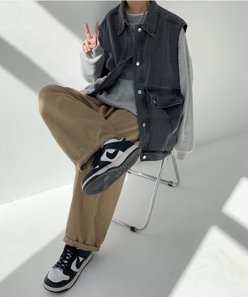 MGV(エムジーヴィー)の「ビッグシルエットデニムベスト(ベスト・メンズ・ブラック/ブルー・LARGE/X-LARGE/MEDIUM)」の12枚目の写真